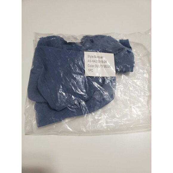 Altar'd State Evelyn Clip Dot Hair Bow in Dusty Blue - Picture 4 of 6